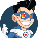 logo du captain caz avec des flammes dans les yeux